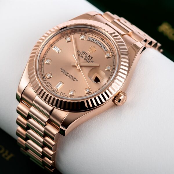 Day-Date II Rose Gold Diamond Scale 41mm - Image 3