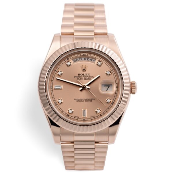 Day-Date II Rose Gold Diamond Scale 41mm