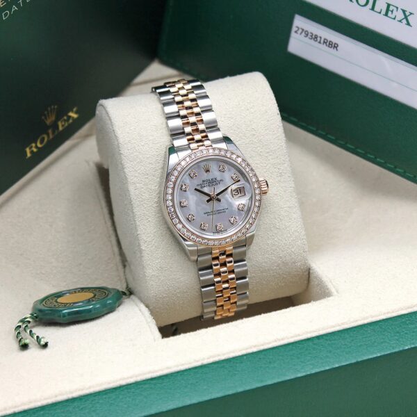 Rolex Lady Datejust 31mm Everose Diamond Bezel Two-Tone 279381 For Women Rose Gold - Image 18