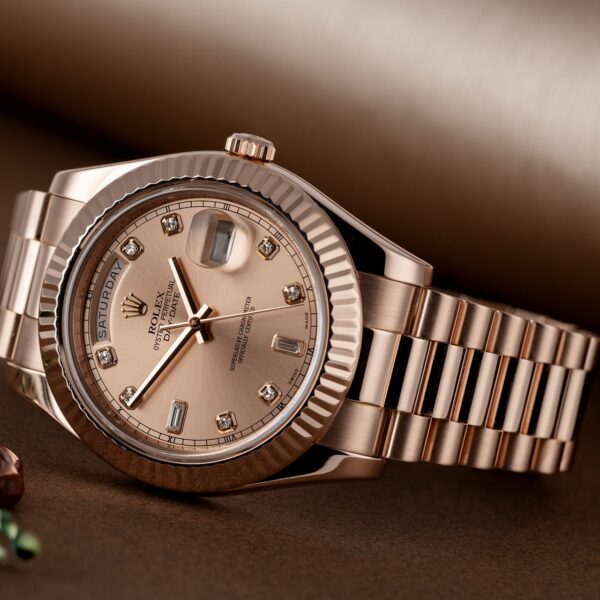 Day-Date II Rose Gold Diamond Scale 41mm - Image 5